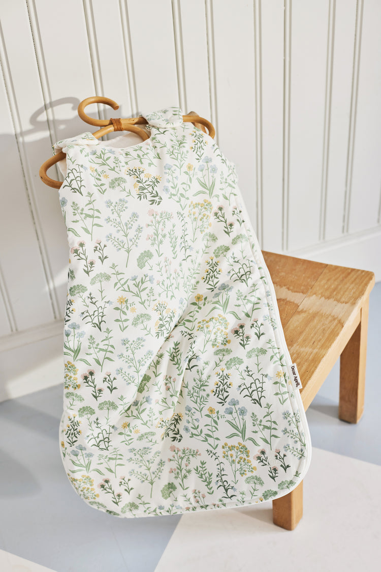 Summer sleeping bag 0-6 month Dear April, summer flowers