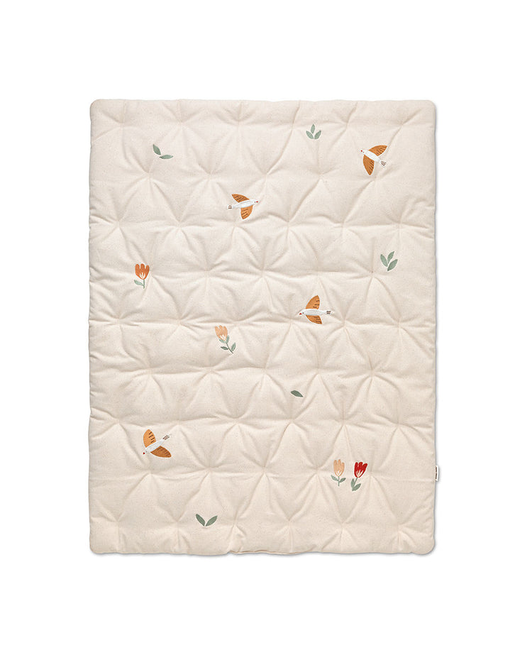 Embroidered Play mattress, songbirds