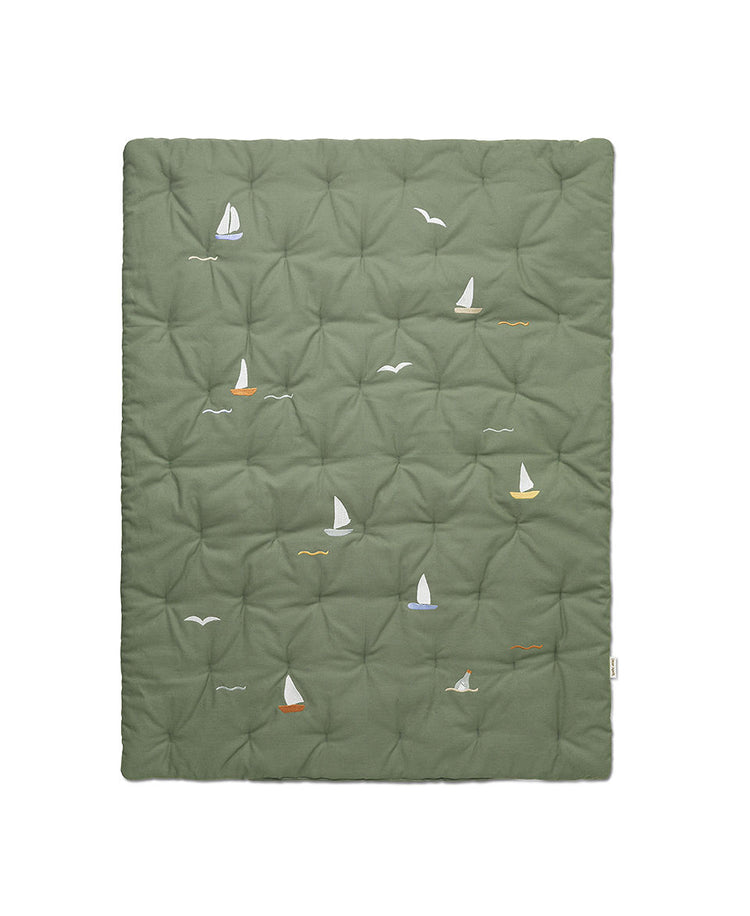 Embroidered Play mattress, sailboats