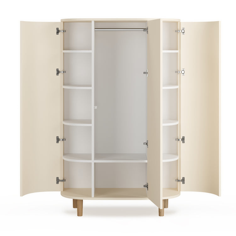 Kai wardrobe, Cream/oak
