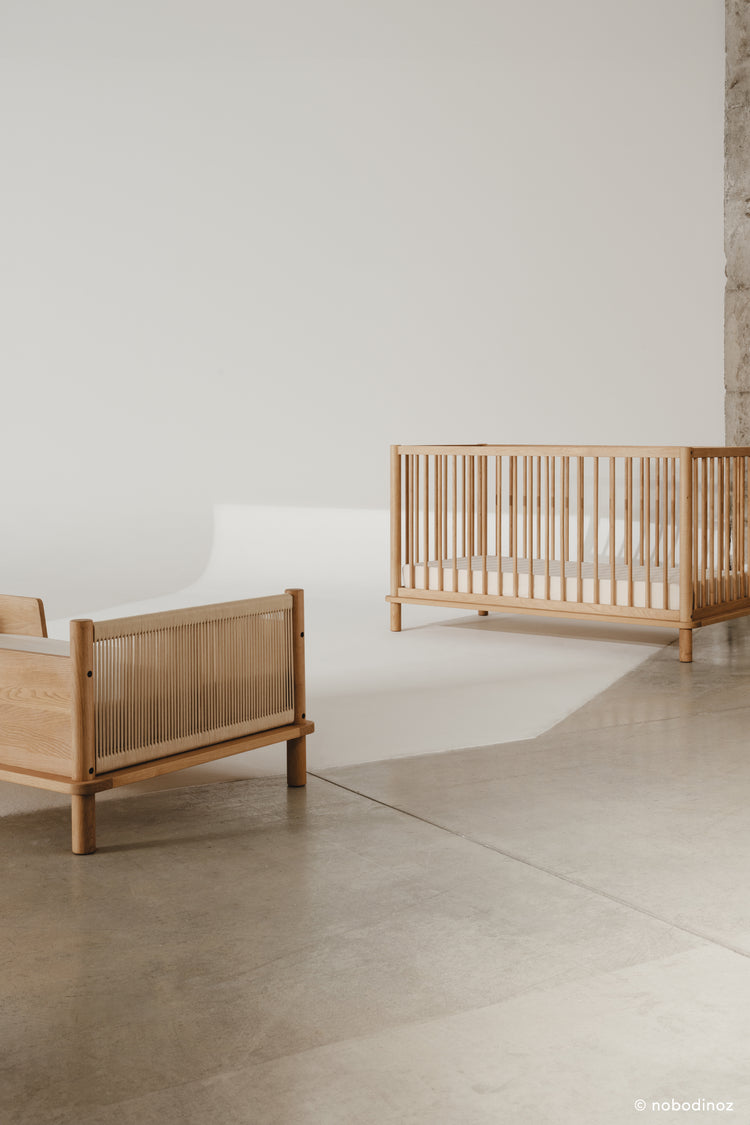 Latitude Evolving solid oak crib 70x140 cm, oak wood