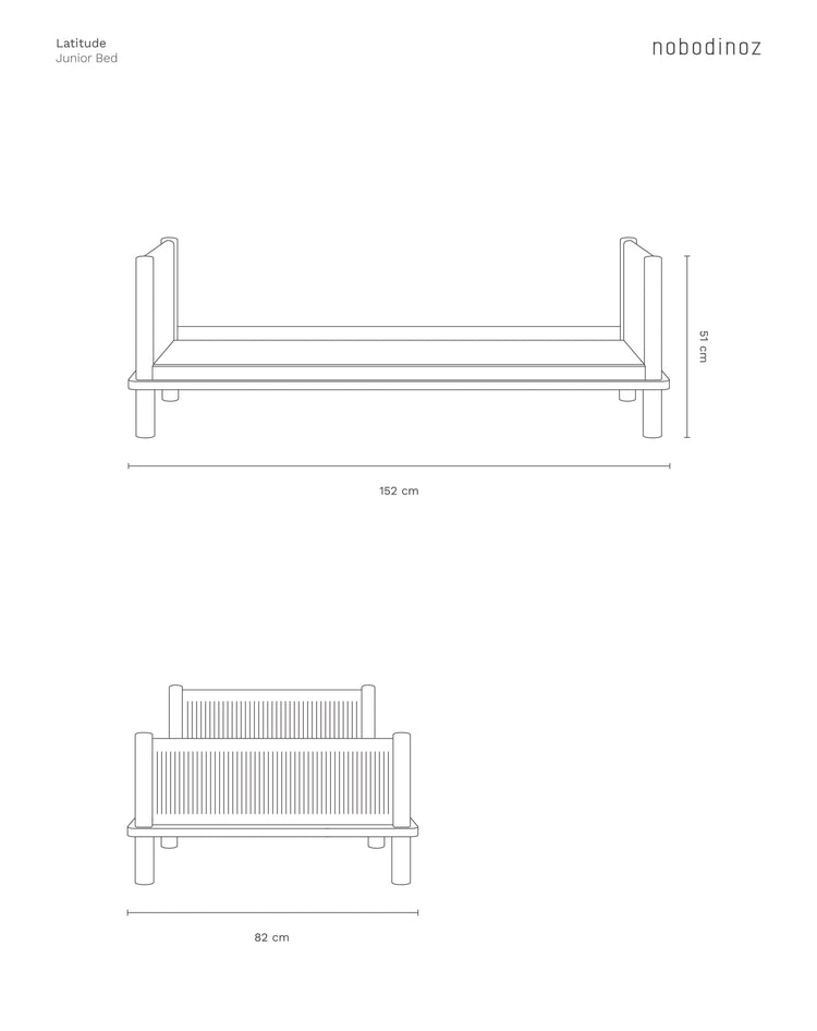 Letto junior Latitude in legno massello di rovere, legno di rovere