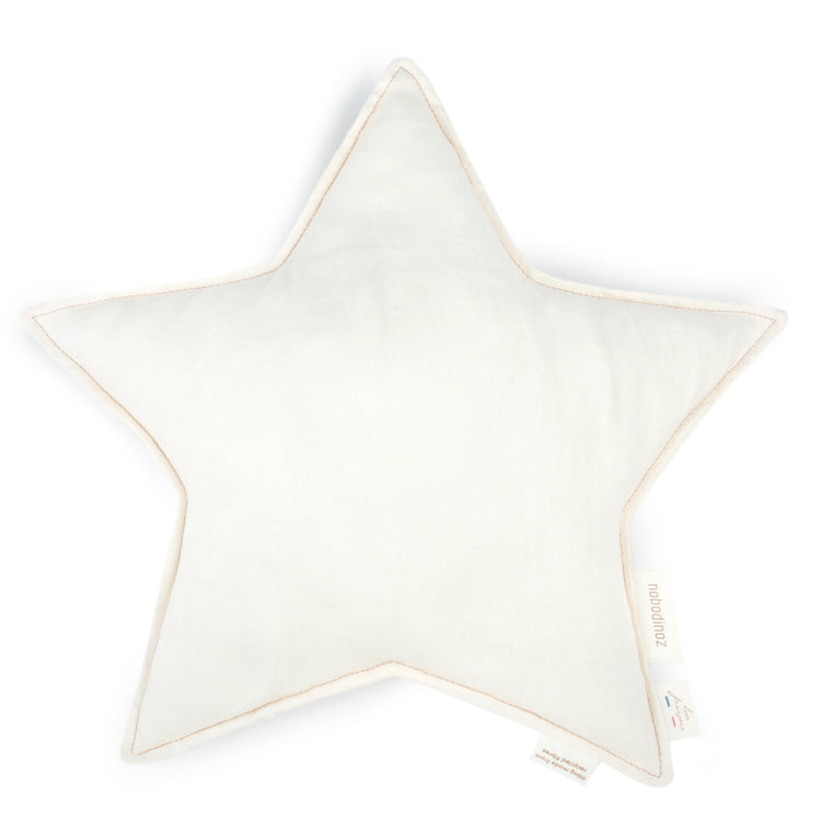 Lin francais star cushion, off white