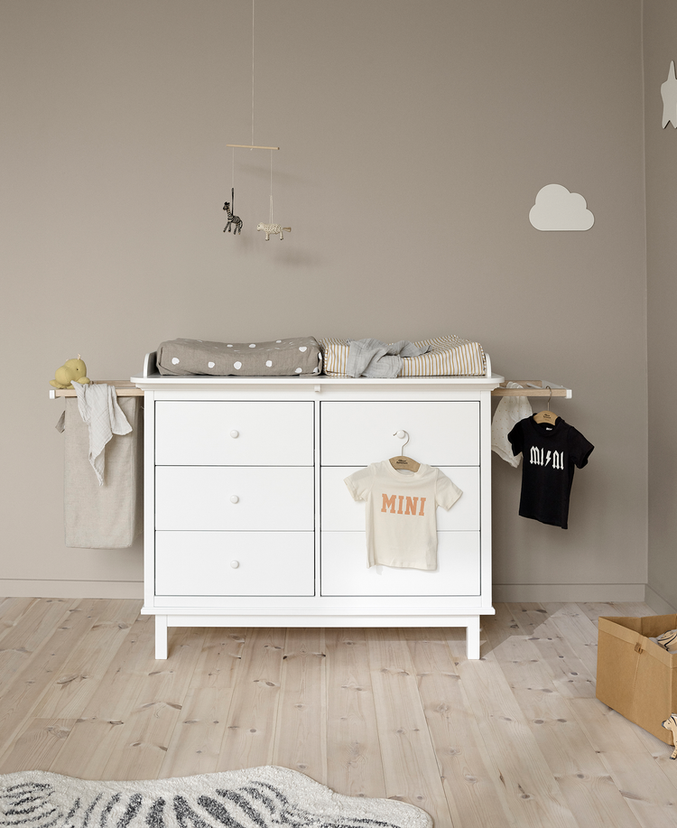 Seaside Nursery dresser 6 drawers, White