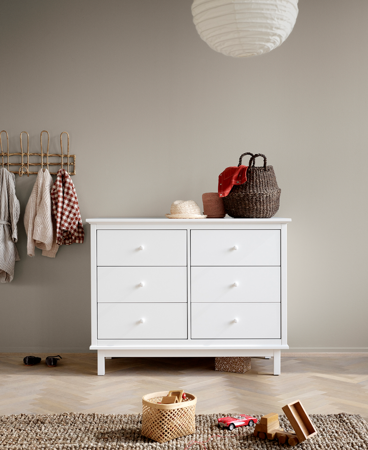 Seaside Dresser 6 drawers, White