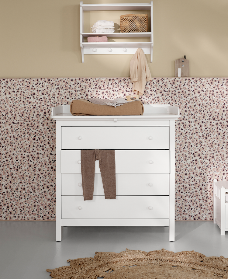 Seaside Nursery Dresser 4 drawers, White