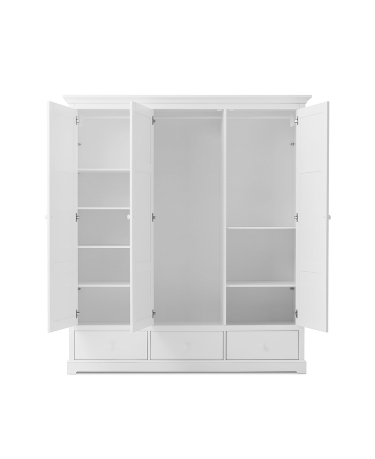 Seaside Wardrobe 3 doors, White