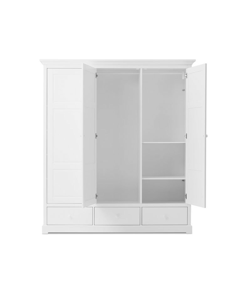 Seaside Wardrobe 3 doors, White