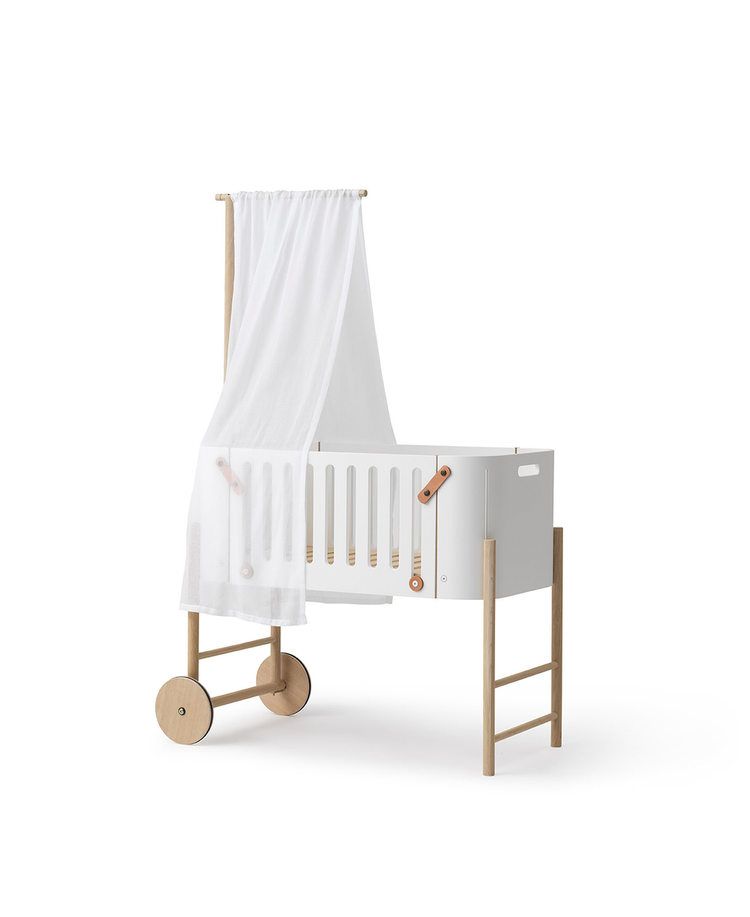 Bed Canopy for Wood Co-sleeper, White