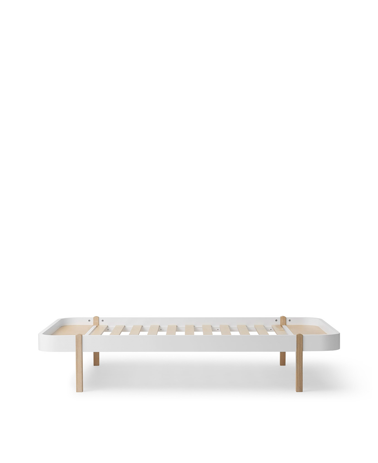 Letto Oliver Furniture Wood Lounger Bed 120x200 cm, Bianco/quercia