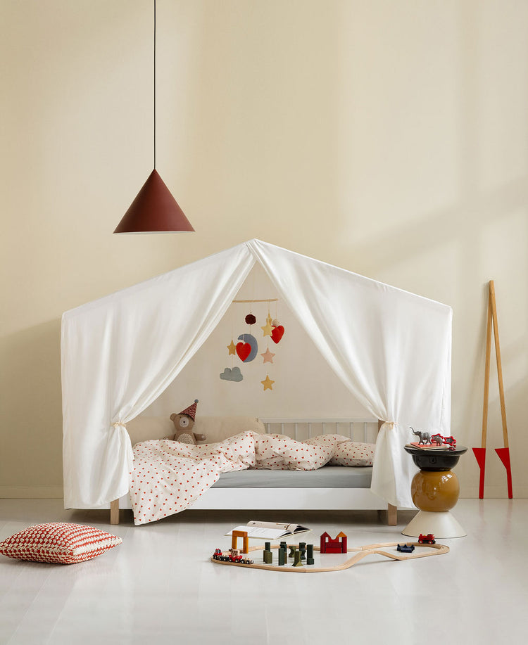 Tenda da letto Wood Original House, bianca