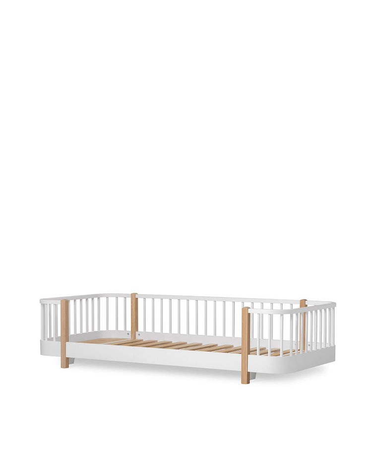 Letto Wood Original House 90x200cm, Bianco/rovere