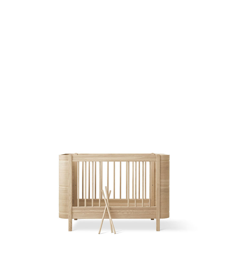 Wood Mini+ Cot, 0-3 years, Oak