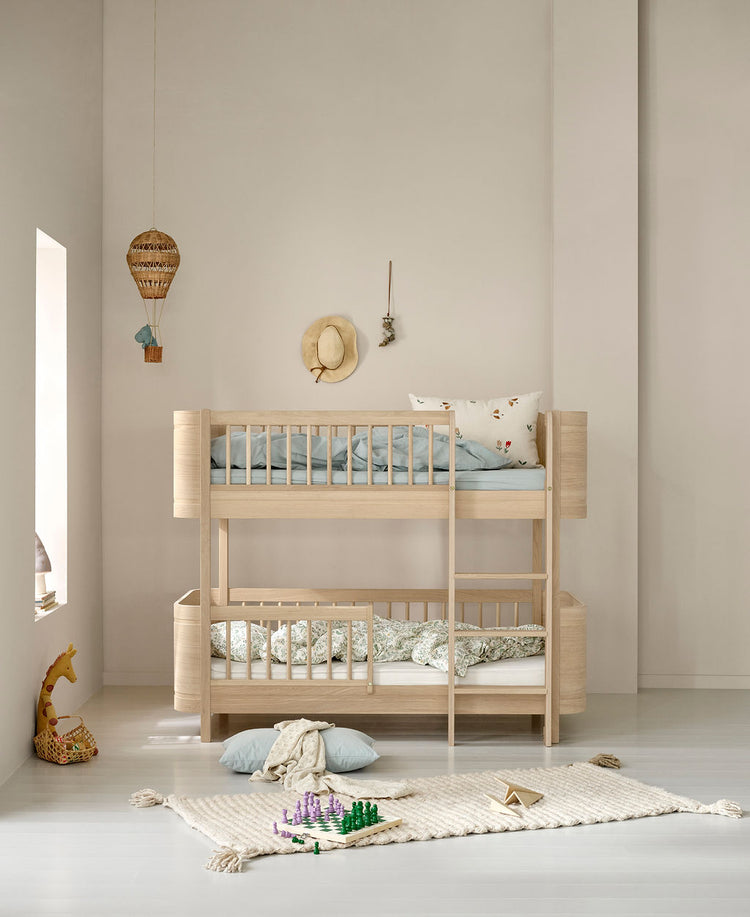 Wood Mini+ Low Bunk Bed, Oak