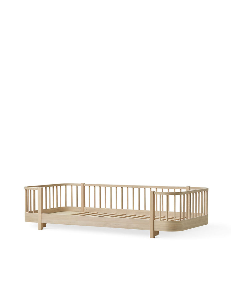 Letto Wood Original Floor bed 90x200 cm, Bianco/rovere