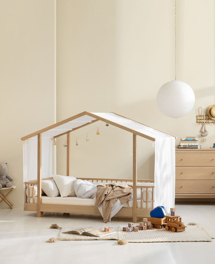 Letto Wood Original House 90x200 cm, Rovere