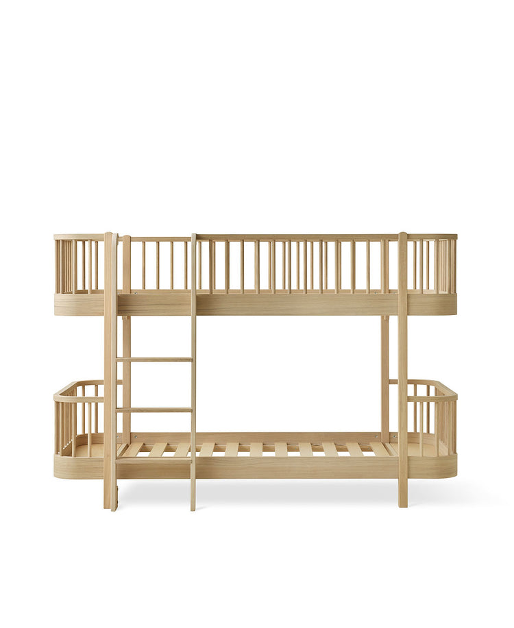 Wood Low Bunk Bed, Oak