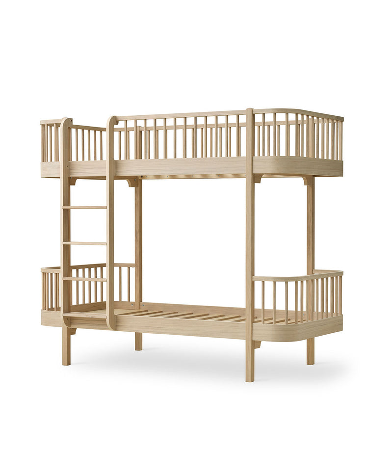 Wood Original Bunk bed with Front Ladder 90x200 cm, Oak
