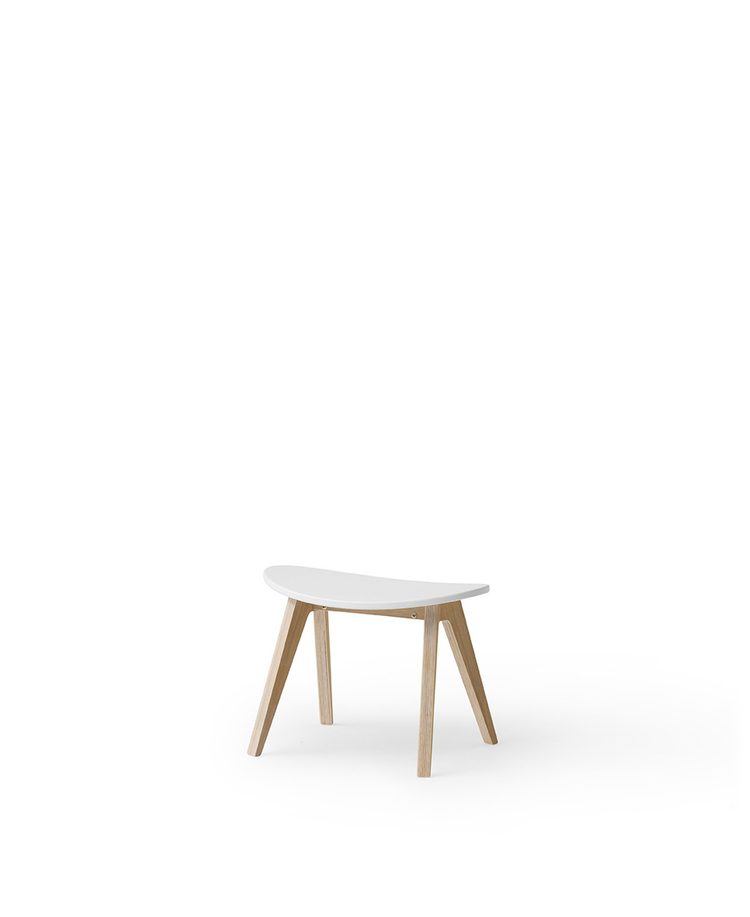 Wood PingPong stool, White/oak