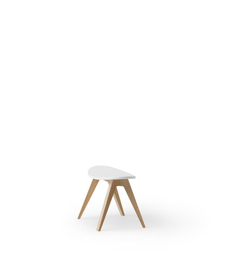 Wood PingPong stool, White/oak