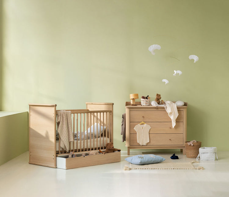 Camp Novel cot bed/bed 60 × 120 cm cm/120 × 200 cm, oak