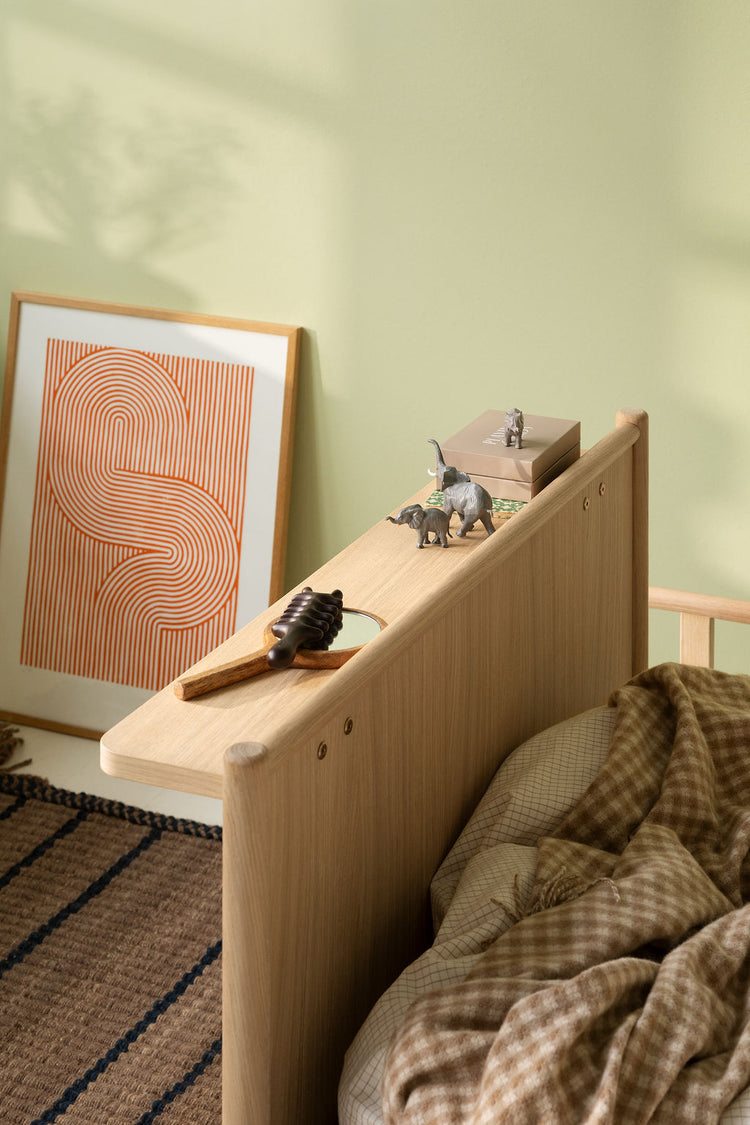 Camp Novel cot bed/bed 60 × 120 cm cm/120 × 200 cm, oak