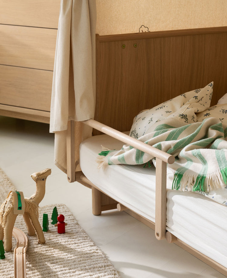 Sponda di protezione per letto Camp Novel, 2 pezzi, rovere