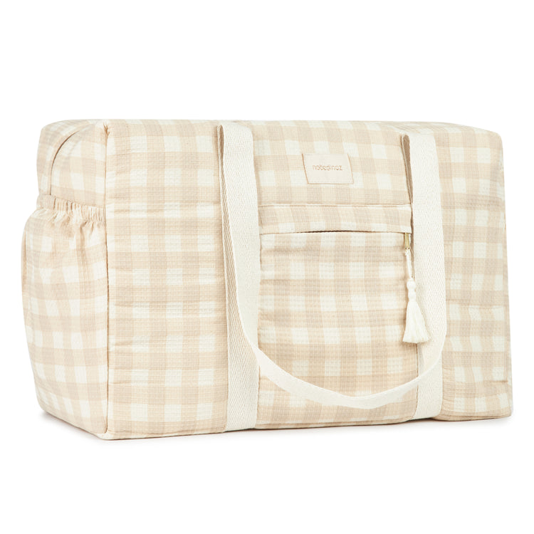 Opera waterproof maternity bag, ivory checks