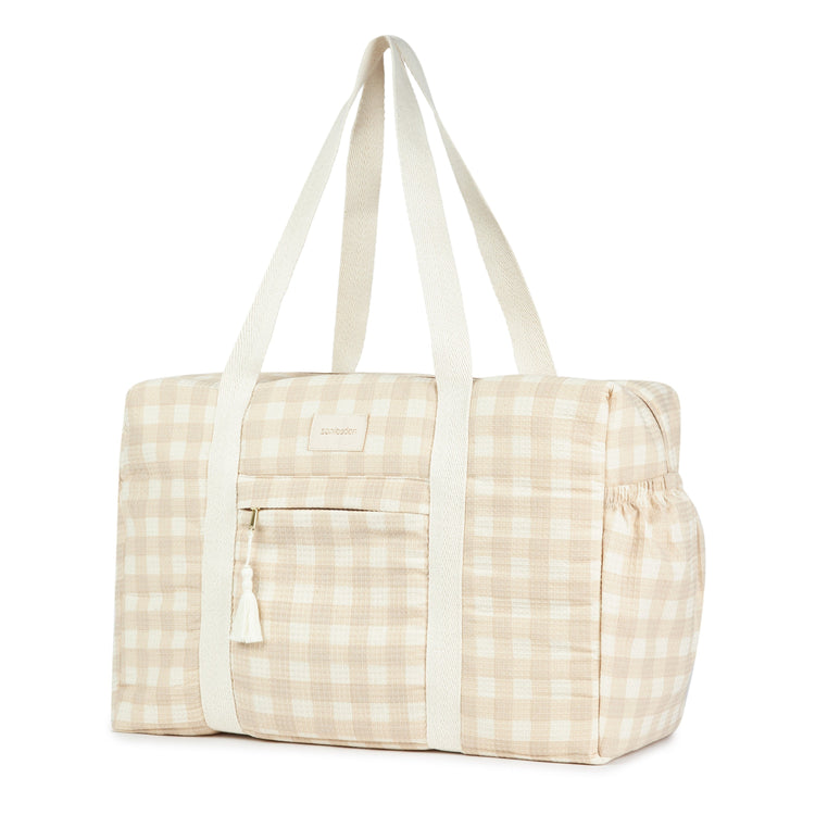 Opera waterproof maternity bag, ivory checks