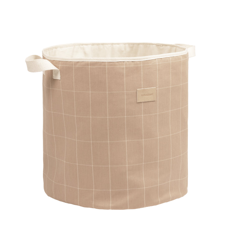 Storage basket Playground, taupe grid