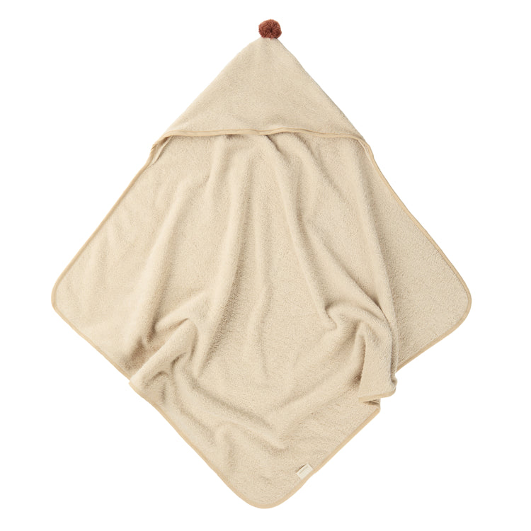 So cute baby bath cape 73 x 73 cm, almond