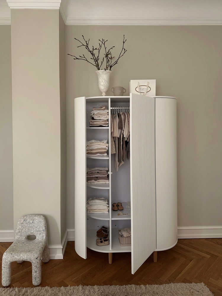 Kai wardrobe, Cream/oak