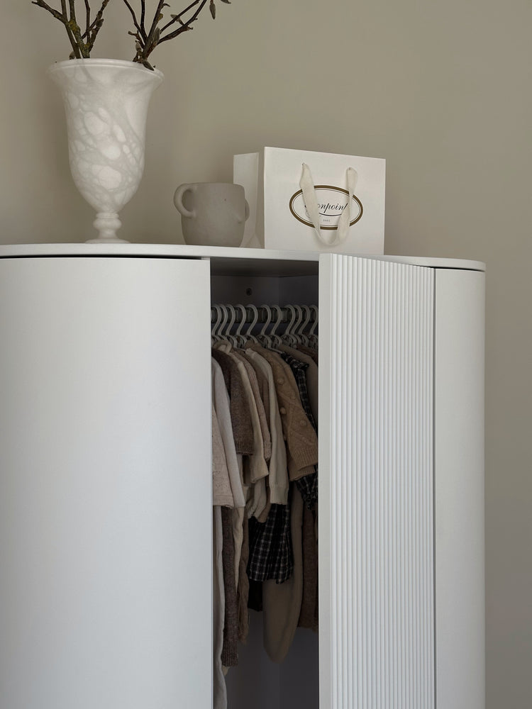 Kai wardrobe, Cream/oak