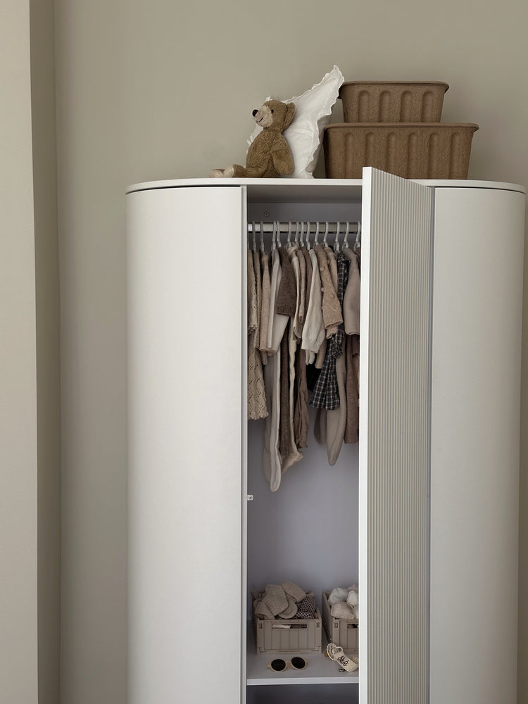 Kai wardrobe, Cream/oak