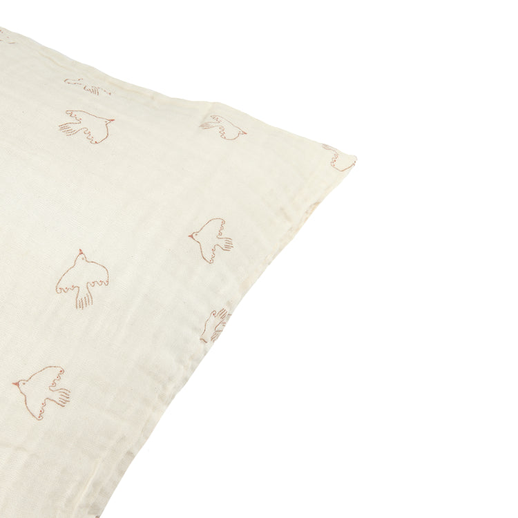 Bedding junior muslin Wabi-Sabi, 100x140 cm, brown hoshi birds