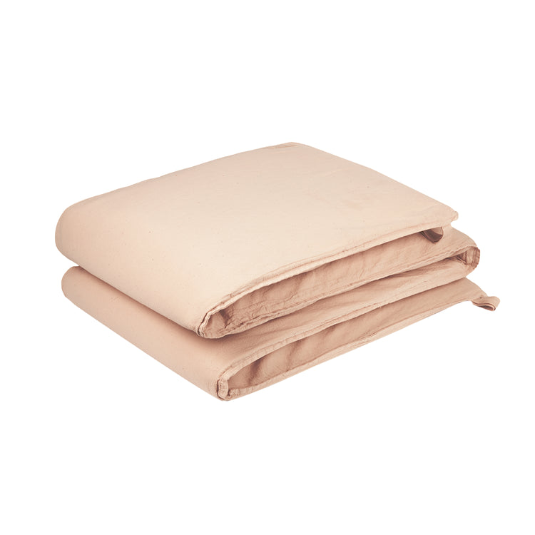 Cot Bumber zipped muslin Wabi-Sabi, powder pink