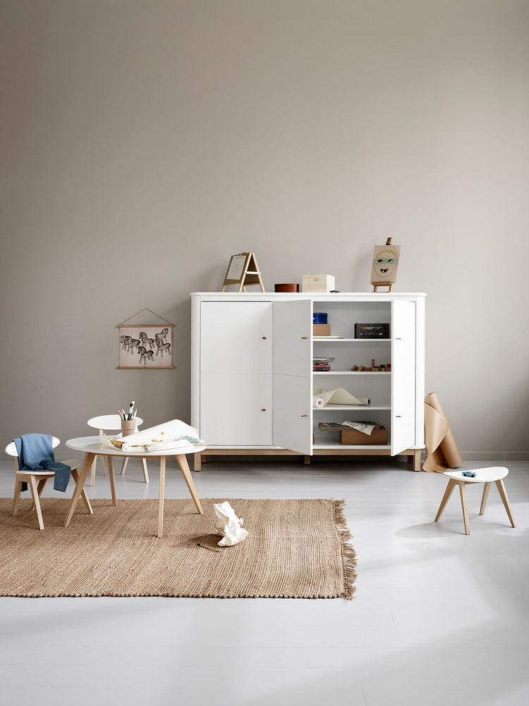 Tavolo Oliver Furniture Wood PingPong, Bianco/rovere