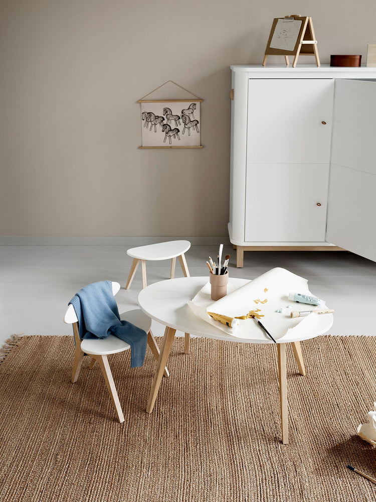 Tavolo Oliver Furniture Wood PingPong, Bianco/rovere
