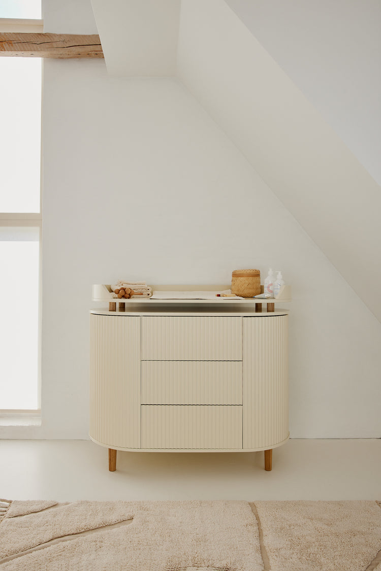 Kai changing unit, Cream/oak