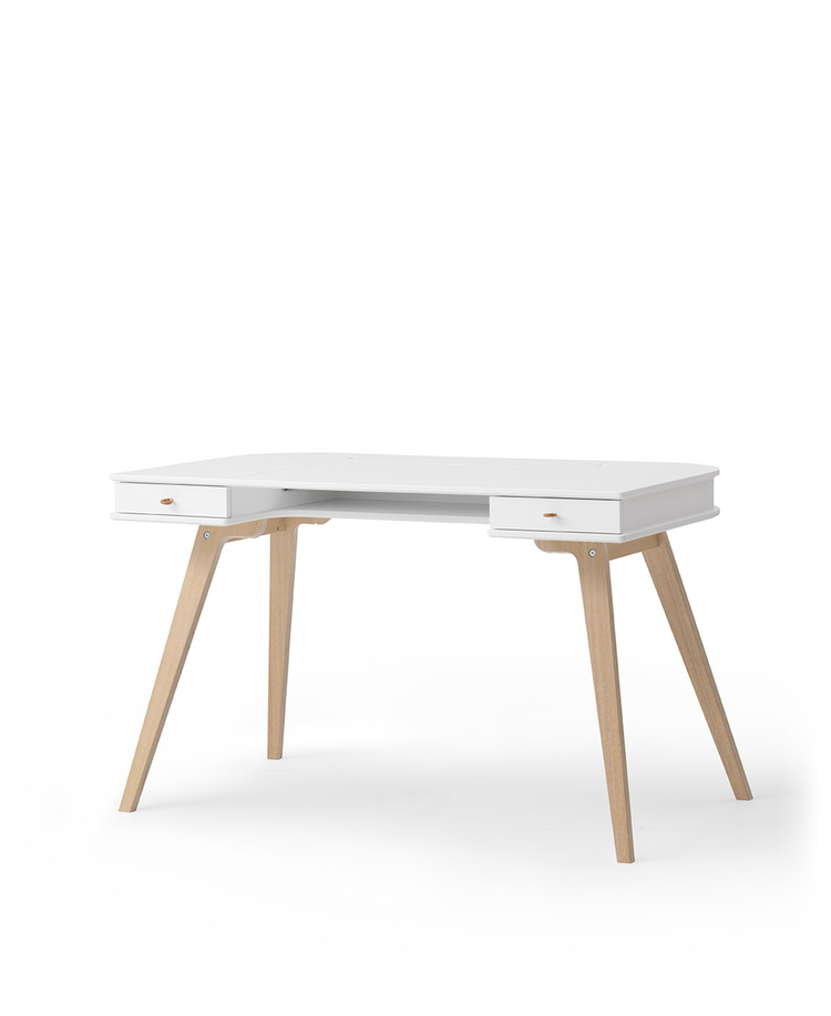 Oliver Furniture Wood Desk 72 cm, White/oak