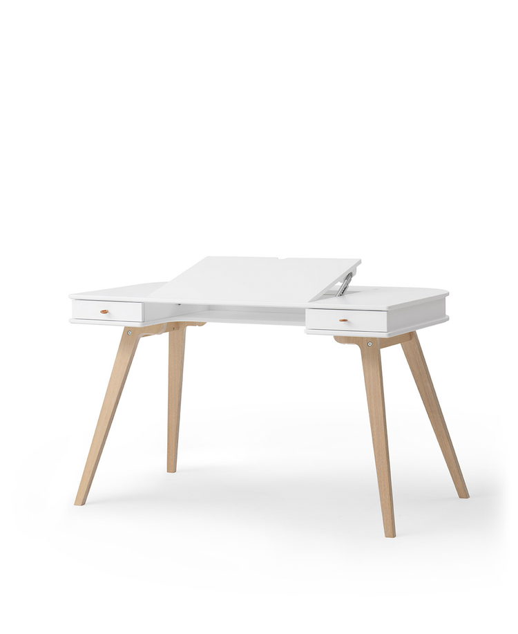 Oliver Furniture Wood Desk 72 cm, White/oak