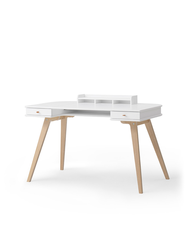 Oliver Furniture Wood Desk 72 cm, White/oak