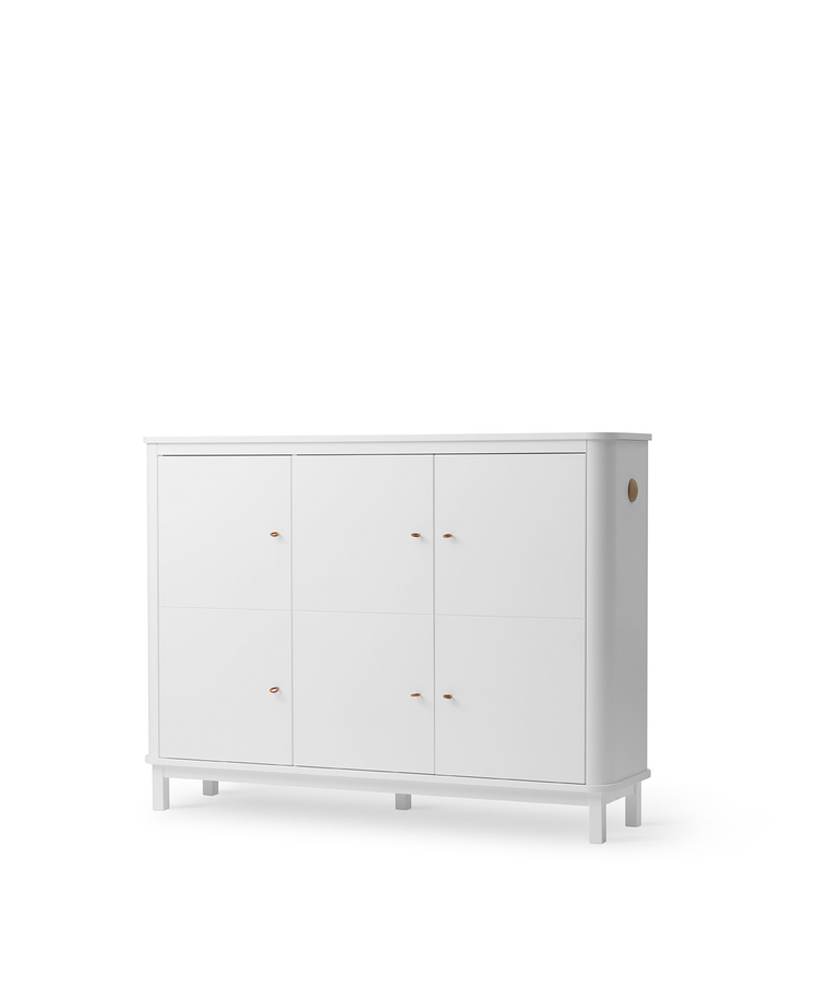 Wood Multi Cupboard 3 doors, White