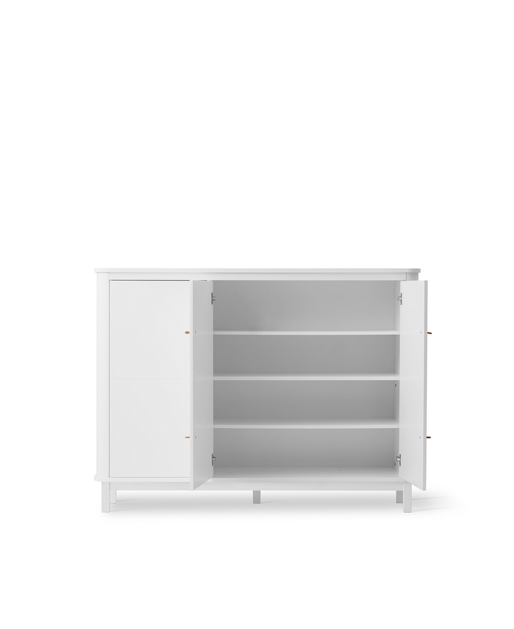 Wood Multi Cupboard 3 doors, White