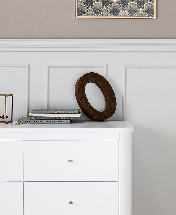 Wood Dresser 6 drawers, White