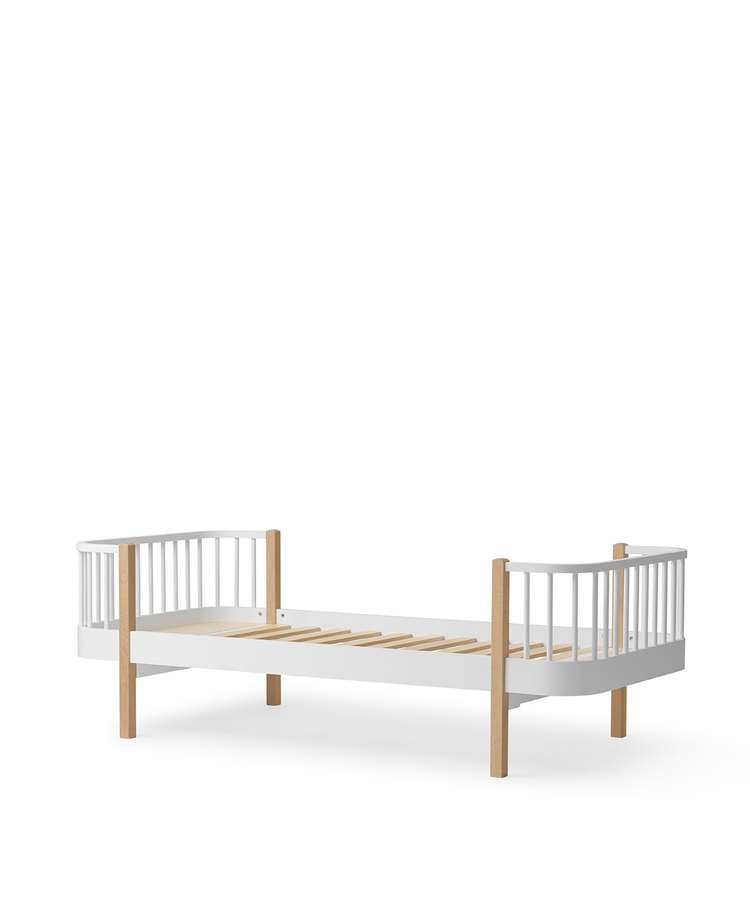 Wood Original Bed 90x200cm, White/oak