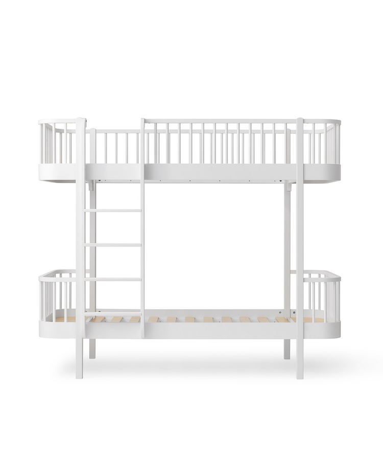 Oliver Furniture Letto a Castello in Legno linea Wood, Quercia/Scala  Frontale, 90x200 cm - Struttura modulare e trasformabile unisex (bambini)