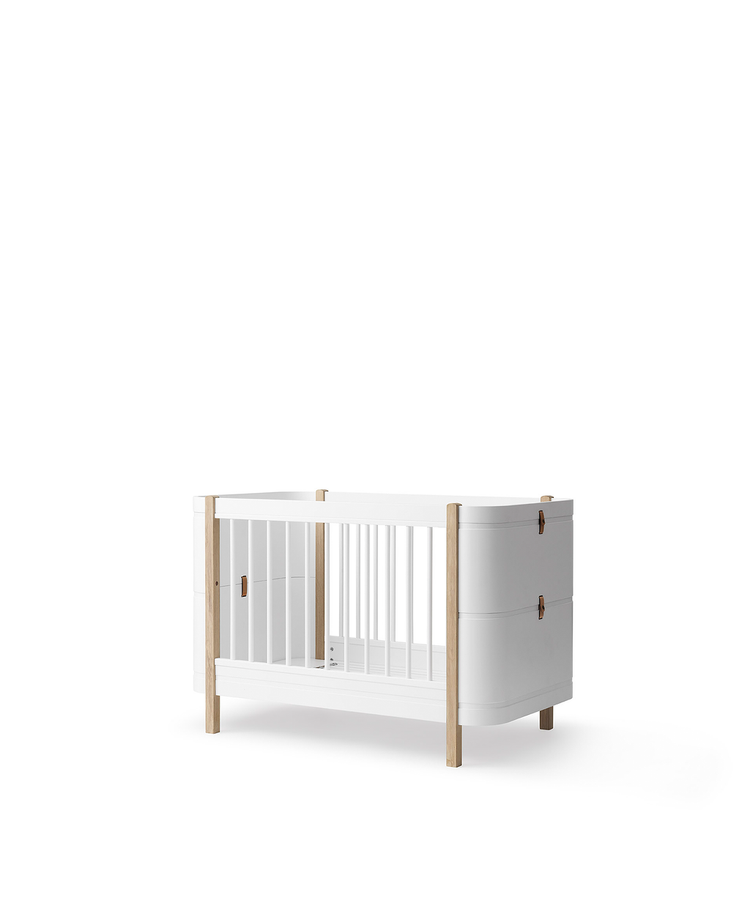 Wood Mini+ Cot, 0-3 years, White/Oak