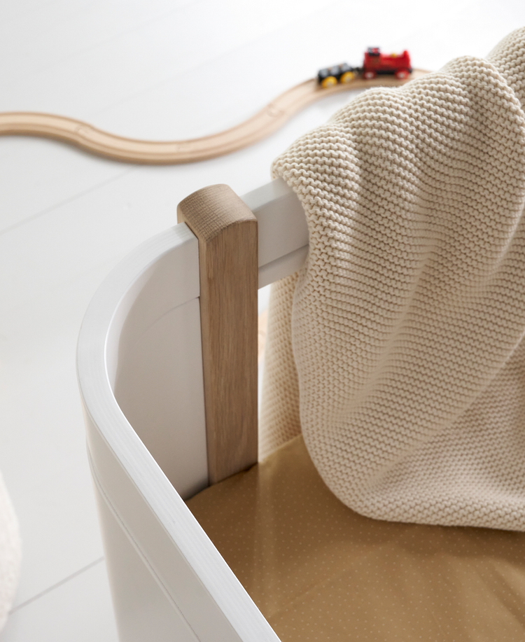 Wood Mini+ Cot, 0-3 years, White