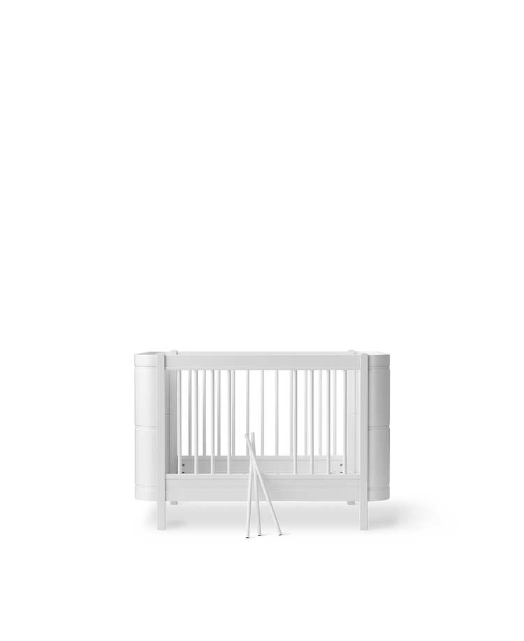 Wood Mini+ Cot, 0-3 years, White/Oak